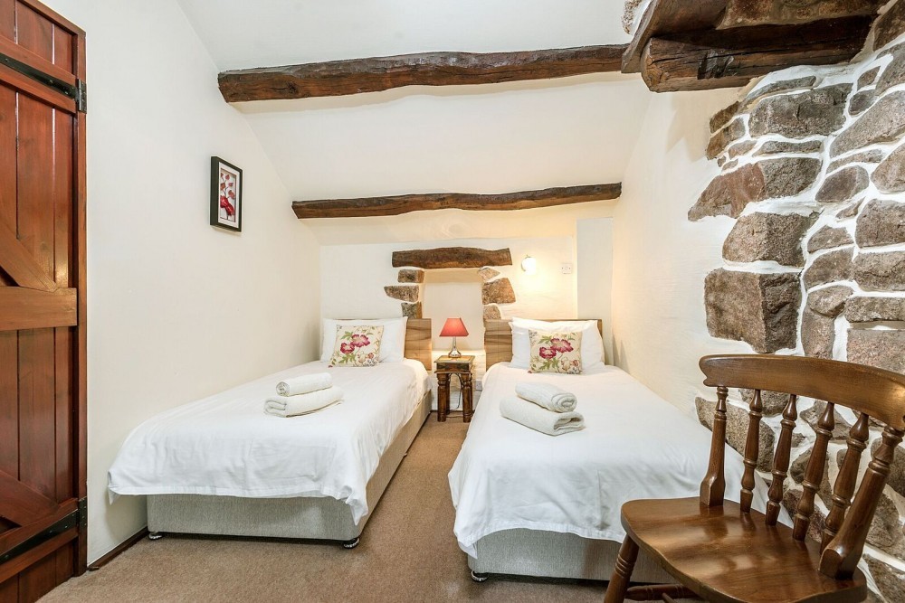 Wastwater - first floor twin room with stunning, period feature stonework