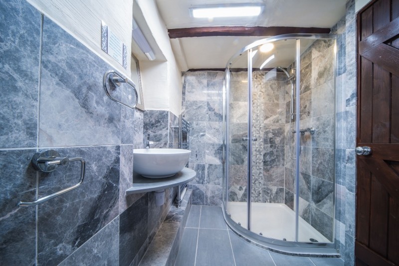 Stanley Ghyll's marble shower room