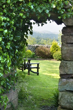 Archway to secret walled garden