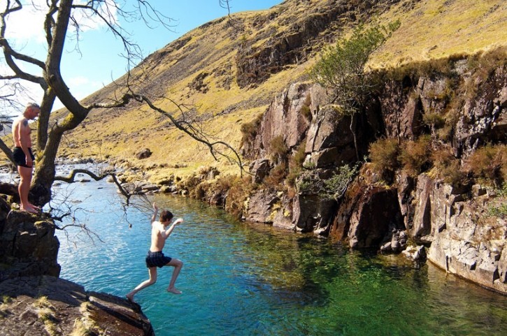 Swimming in the River Esk
